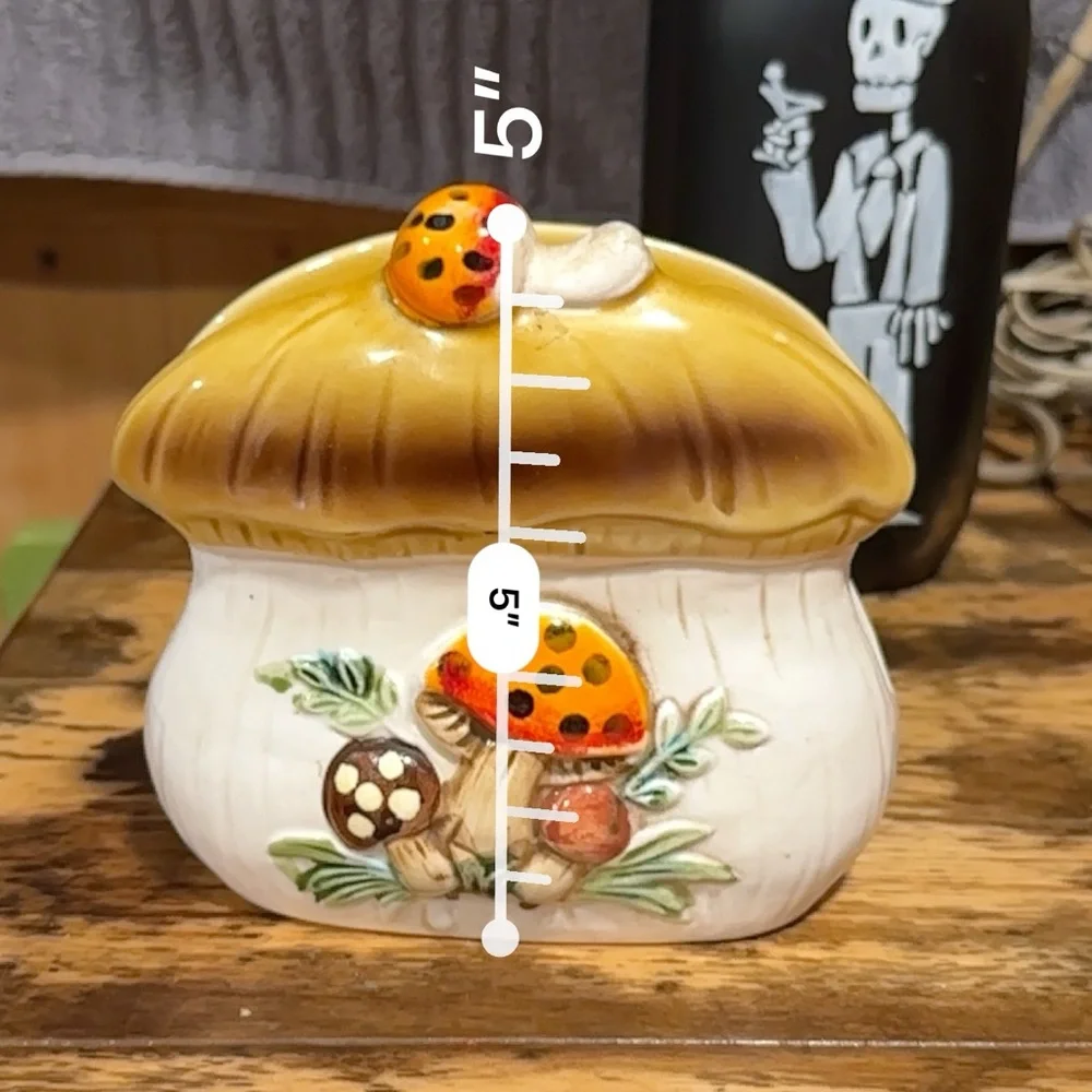 Vtg 1970s Sears Merry Mushrooms Napkin Holder